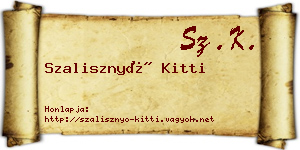 Szalisznyó Kitti névjegykártya