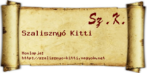 Szalisznyó Kitti névjegykártya