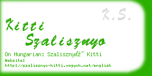 kitti szalisznyo business card